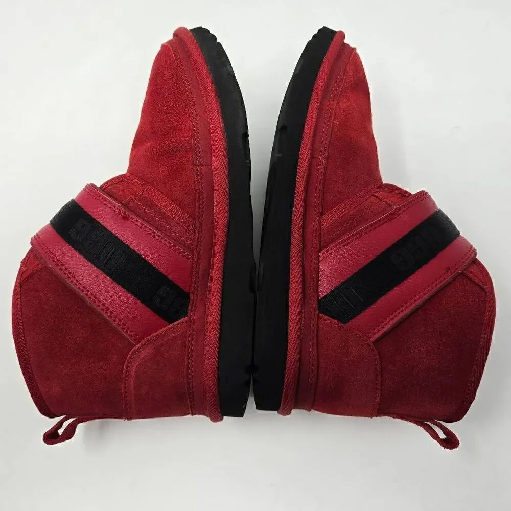 UGG NEUMEL SNAPBACK SAMBA RED SUEDE ANKLE CHUKKA BOOTS WOMENS SIZE 5 MENS SIZE 4